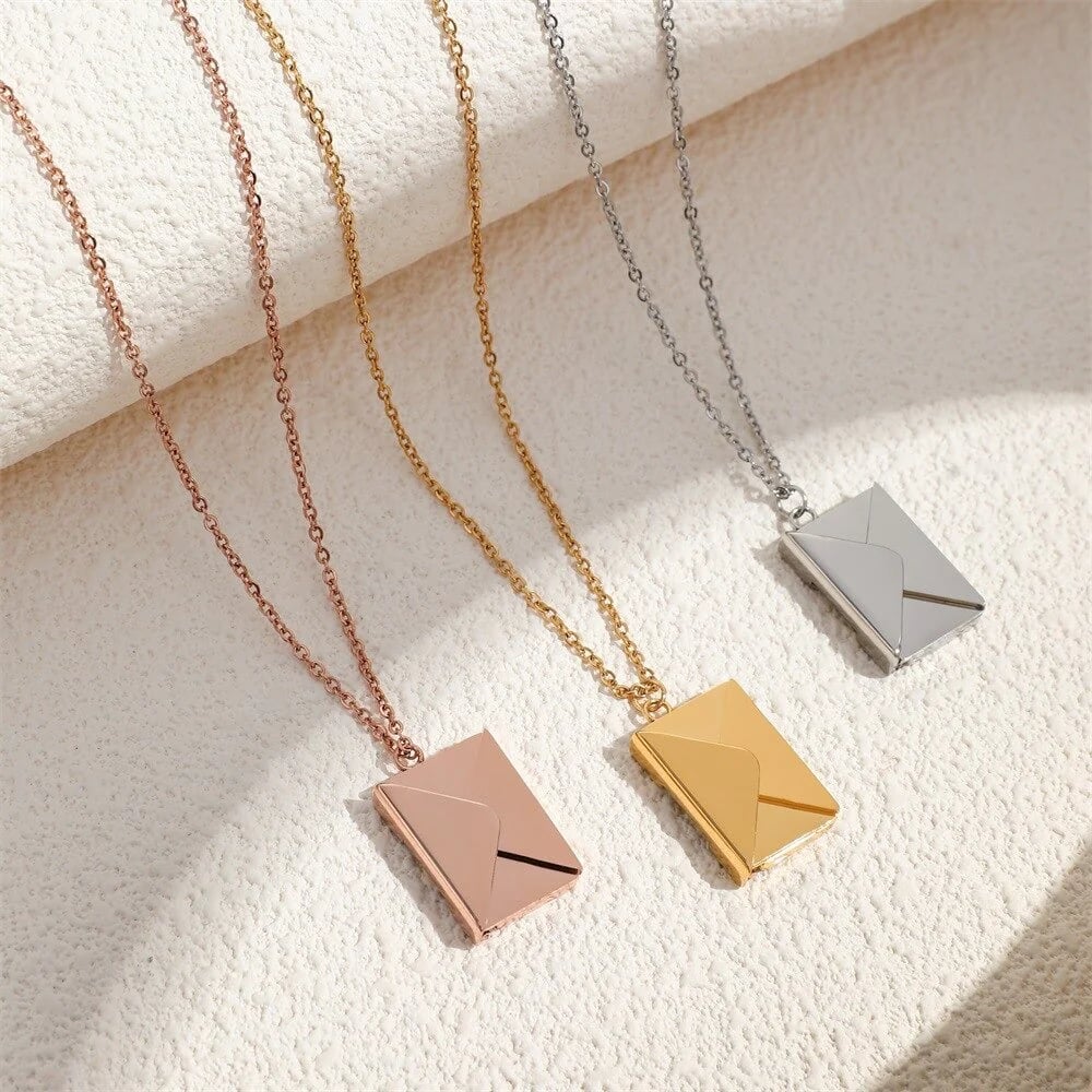 Mother's Day Gift-Custom Love Letter Envelope Necklace