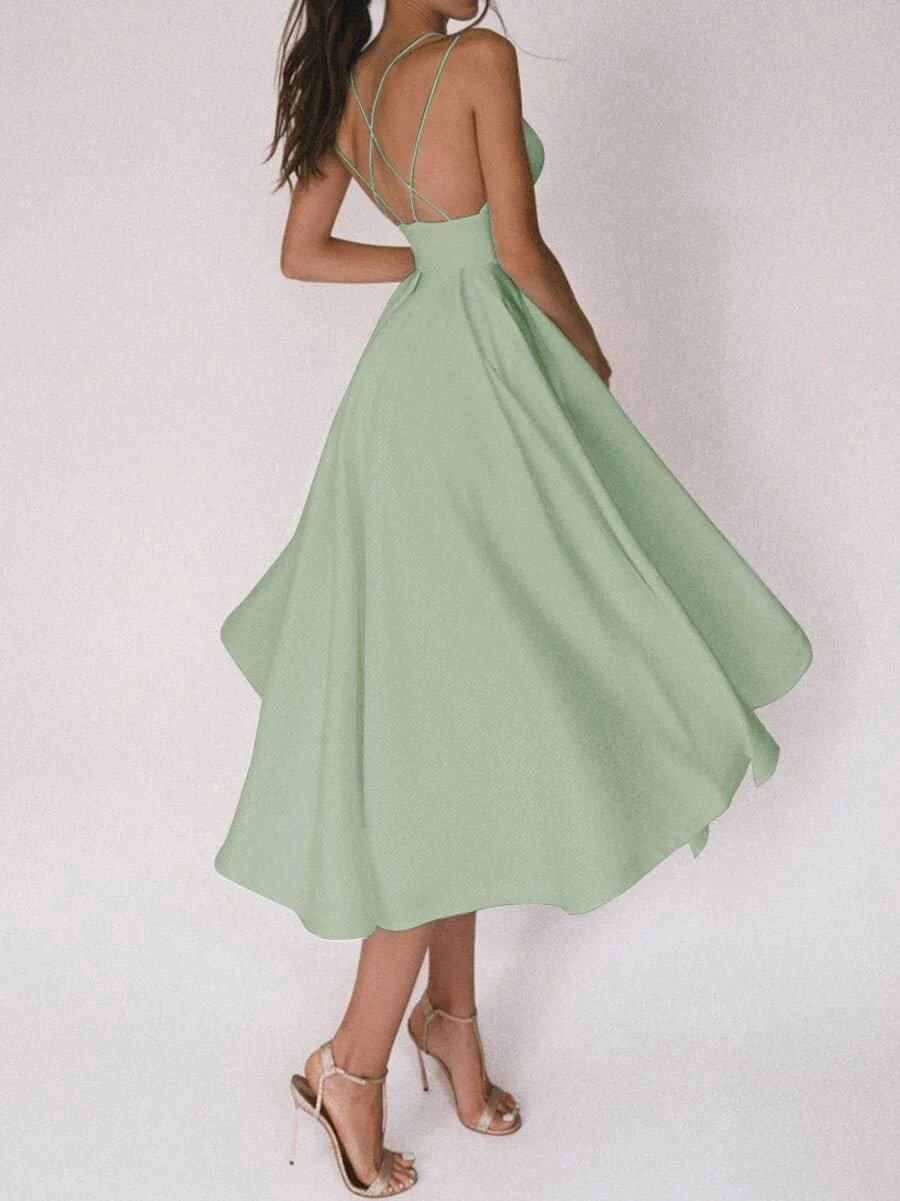 🍀summer sale🍀Elegant strappy V-neck dress