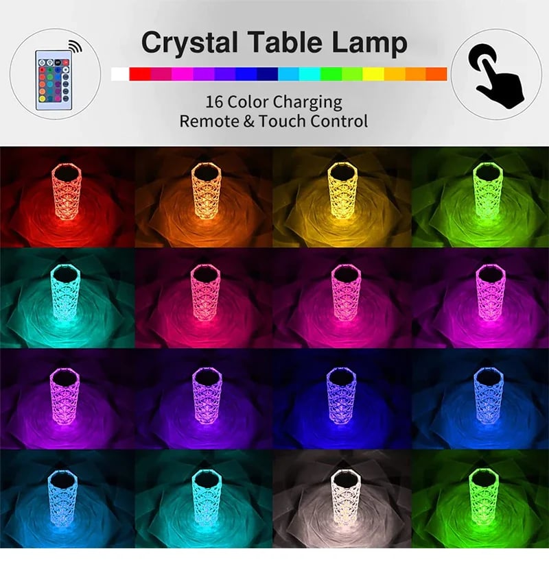 🔥Touching Control Rose Crystal Lamp-Buy 2 Free Shipping