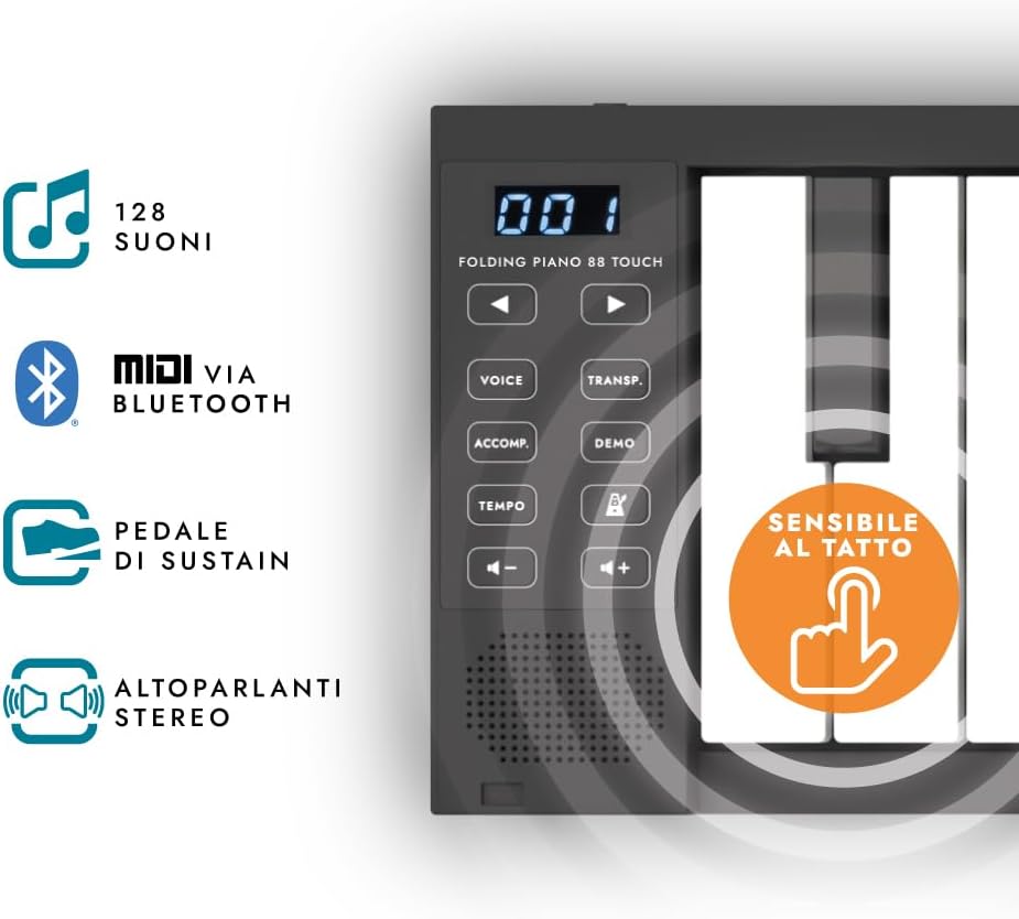 88-key portable folding digital piano